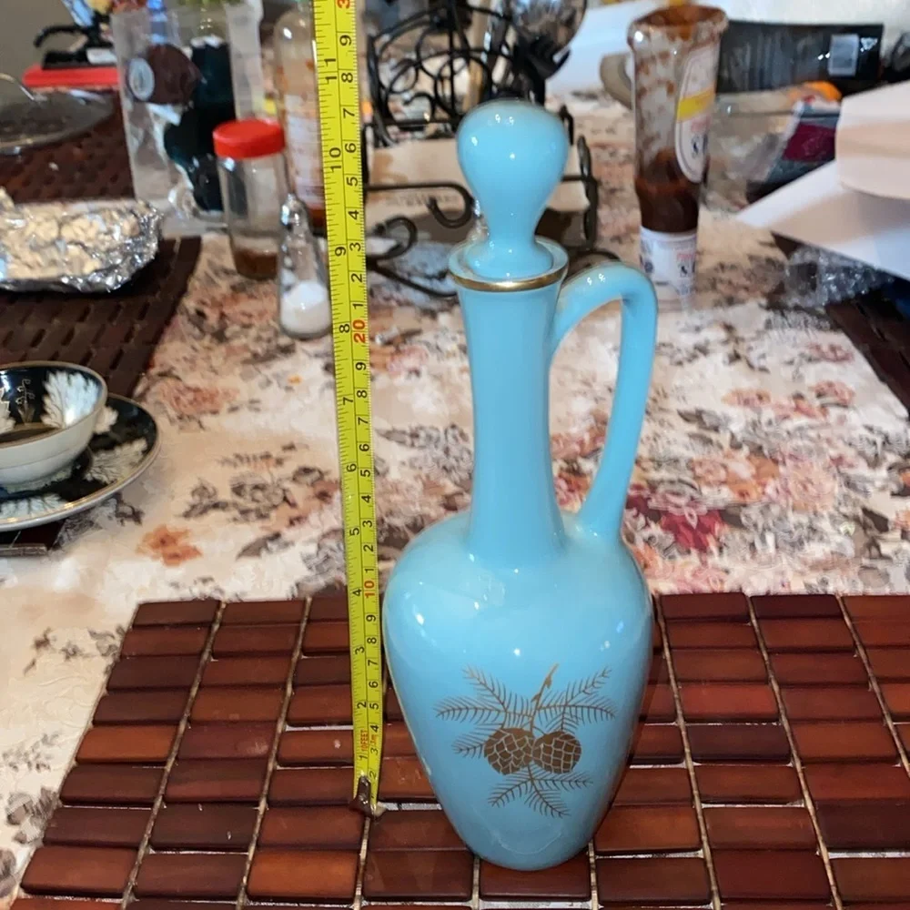 Vintage Porcelain Vase Gold Wheat Motif Made in USA